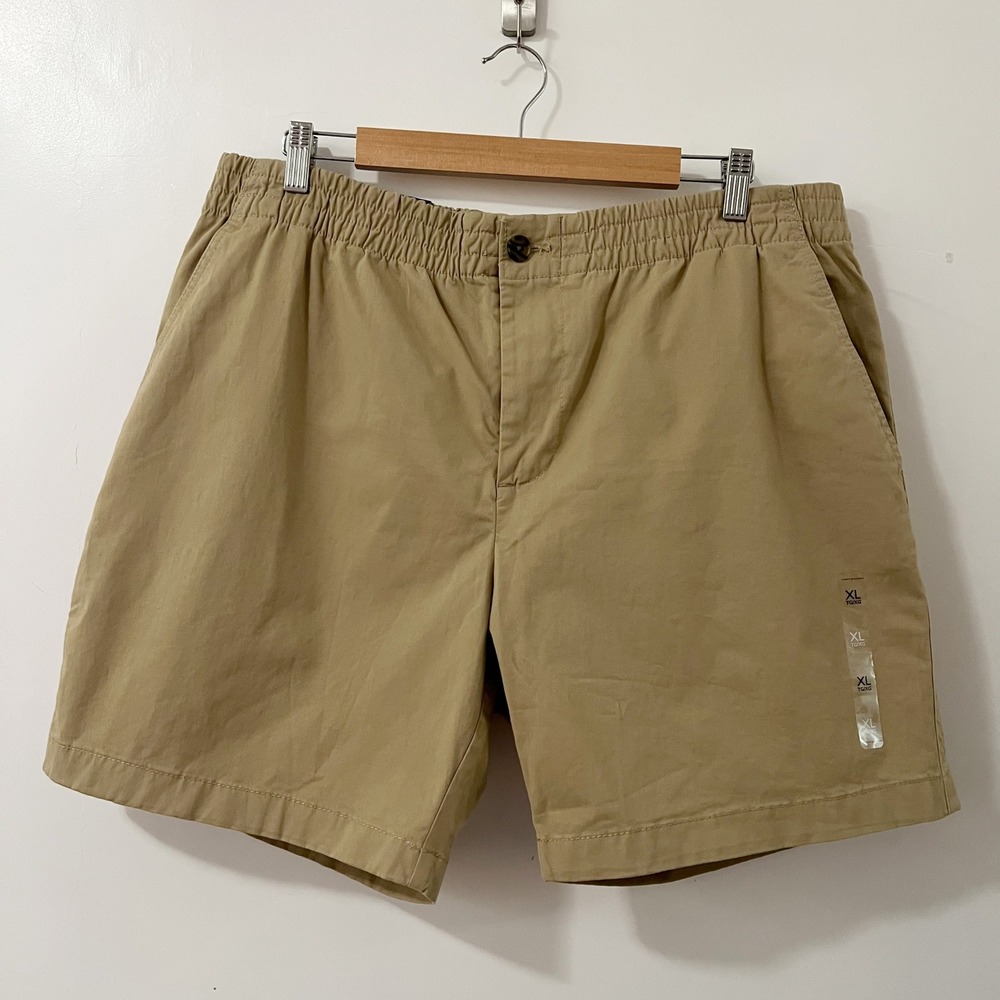 Tommy‎ Hilfiger THFlex Men's Chino Shorts Khaki Stretch Elastic Waist XL